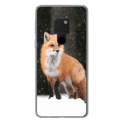 Produktbild von MuchoWow® Handyhülle Schutzhülle Hülle für Huawei P40 Lite Fuchs - Schnee - Winter Silikon Softcase Handy Hülle - Handy
