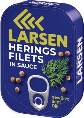 Produktbild von LARSEN Heringsfilets Senf-Dill-Sauce 110g