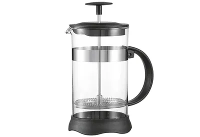 Zdjęcie produktu dla Flirt by R&B 163.032, Zaparzacz do kawy/herbaty French Press, 0,8 l, Czarny, Srebrny, Przezroczysty, Szkło, 130 mm, 130 mm