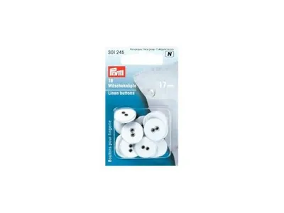 Produktbild von PRYM Wäscheknöpfe Leinen 26'' 17 mm weiß