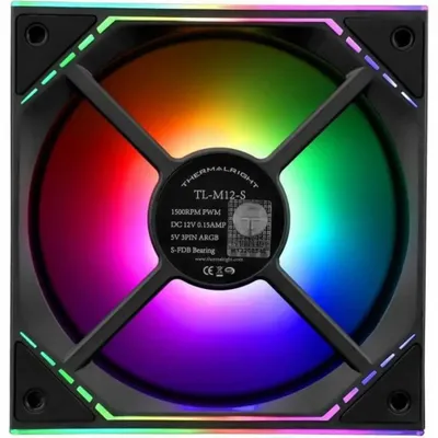 Produktbild von Thermalright TL-M12-S, Ventilator, 12 cm, 1500 RPM, Schwarz