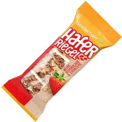 Produktbild von Seeberger Haferriegel Weiße Schokolade & Erdbeere 50g