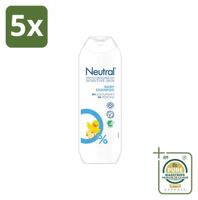 Image de 5 x Shampooing doux pour bébé – pour les peaux sensibles – sans parfum – 250 ml – Pack économique – 5 pièces