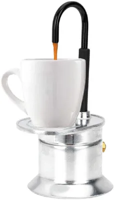 Zdjęcie produktu dla Miniaturowy dzbanek do kawy – na 1 filiżankę – przenośny – w stylu włoskim – idealny na kemping – 50 ml