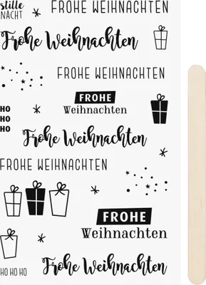 Produktbild von RubSticker Weihnacht sw 4005329150142