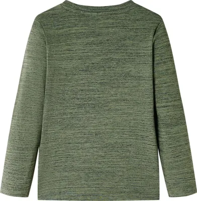 Produktbild von vidaXL Kinder-Langarmshirt Khaki Melange 128