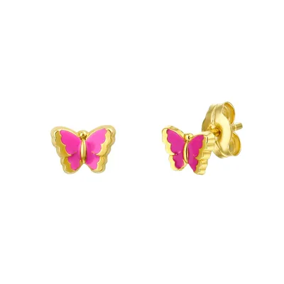 Produktbild von Lucardi - Kinder Ohrstecker - Tier - Schmuck - Geschenk Gold