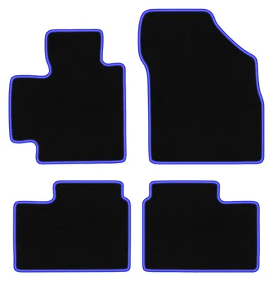 Image de Tapis de sol en moquette noir/bleu pour Suzuki Ignis III 2015- 4 pièces