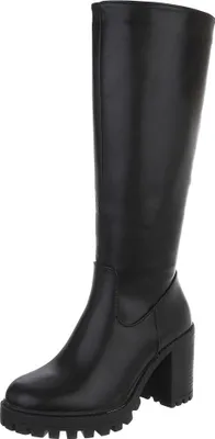 Produktbild von Ital-Design Damen Stiefel Leicht gefüttert Lederoptik High-Heel Stiefel 90109903 Schwarz Gr.  41