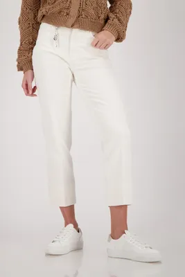 Produktbild von MONARI Culotte Jeans mit Strass-Anhänger und Taschen, Cremeweiß, Größe 44