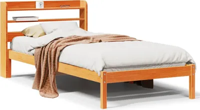 Immagine prodotto di Giroletto con Testiera Marrone Cera 75x190 cm Massello Pino
