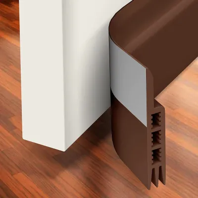 Produktbild von Zugluftstopper für Türen, 100cm x 5cm Türdichtung Selbstklebend Zuschneidbar, Türdichtung unten Windstopper Türisolierung (braun)