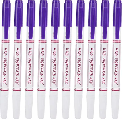 Produktbild von 10 Stück doppelköpfiger, wasserlöschbarer Stift, Stoffmarker, Schneiderwerkzeug, Zubehör, violett