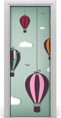 Produktbild von Tulup Türaufkleber 75x205 cm Dekorative Aufkleber Selbstklebend Wasserdichte Tapete Abnehmbar Schlafzimmer Wohnzimmer Wohnkultur - Ballons
