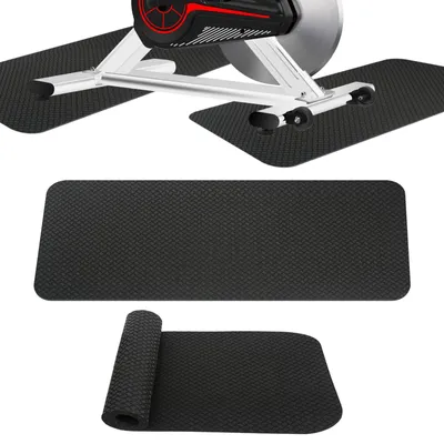 Zdjęcie produktu dla 2 sztuki mat ochronnych podłogowych, antypoślizgowych, o wymiarach 63,5 x 30 x 0,6 cm, przeznaczonych do sprzętu fitness
