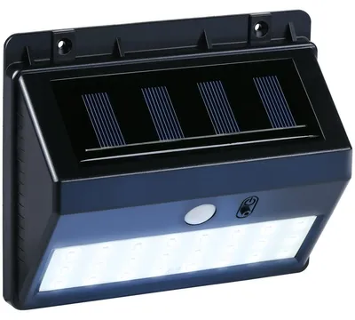 Obrázek produktu pro Grundig nástěnná lampa – solární lampy pro venkovní použití – nástěnná lampa bez připojení k elektřině – LED venkovní lampa na zeď s pohybovým senzorem 120° a dosahem 5 m – IP44
