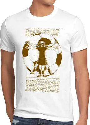 Produktbild von BaumwolleCloud Vitruvianischer Fußballer Herren T-Shirt spieler mannschaft