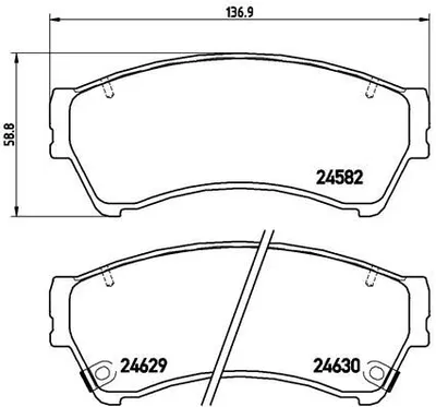 Produktbild von Brembo Bremsbelagsatz, Scheibenbremse Vorderachse P 49 039