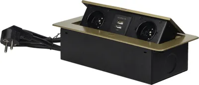 Produktbild von Unterputzsteckdose 2x250V, 2xUSB OR-AE-13126/BR