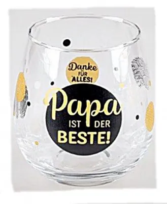 Produktbild von Whiskyglas, Wasserglas oder auch Weinglas mit Spruch Papa ist der Beste""