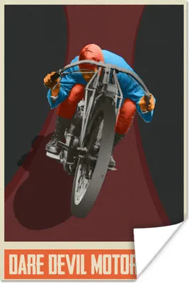 Produktbild von MuchoWow® Poster Mancave - Motor - Vintage - Zeichnung 40x60 cm - Plakate für die Wand - Poster Babyzimmer