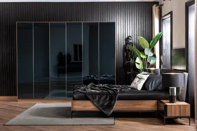 Produktbild von Schlafzimmer Möbel Komplett Set Garnitur Bett Nachttische Schrank 4tlg.