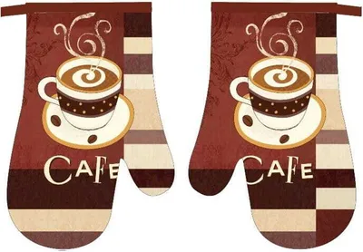 Zdjęcie produktu dla Rękawice do piekarnika, rękawice kuchenne z magnesem Coffee Coffee
