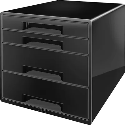Produktbild von Leitz Schubladenbox Cube 4 Schubladen Schwarz