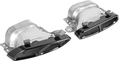 Produktbild von 2pcs Quad -Auspuffspitzen Edelstahl Fit für Mercedesamg A45 W176 CLA45 C117 20132018 (Black Chrom)