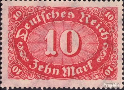 Produktbild von Briefmarken Deutsches Reich 1921 Mi 195 Wasserzeichen Waffeln gestempelt Verschiedene Zeichnungen