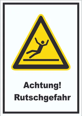 Produktbild von Achtung Rutschgefahr Aufkleber A9 (37x52mm)