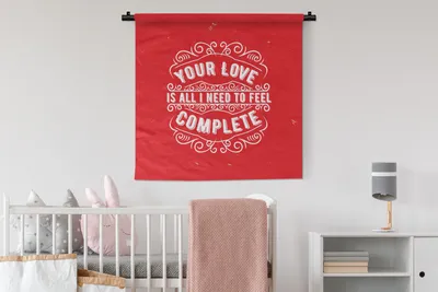 Produktbild von MuchoWow® Wandteppich Wandbehang Jahrgang - Gestaltung - Text 90x90 cm Tapisserie Dekoration Wandtuch - Wandaufhänger