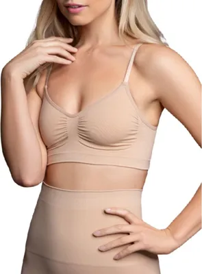 Immagine prodotto di BYE-BRA - Reggiseno a controllo medio, senza cuciture, beige, taglia XL