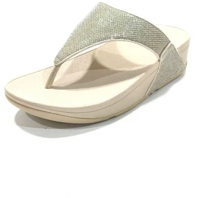 Produktbild von FitFlop Lulu Shimmerglitz Toe-Post  Teenslippers - Goudkleur - Maat 42