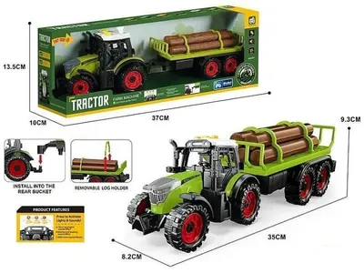 Produktbild von Traktor mit Anhänger und Holz, 35x9x8 cm - ADAR