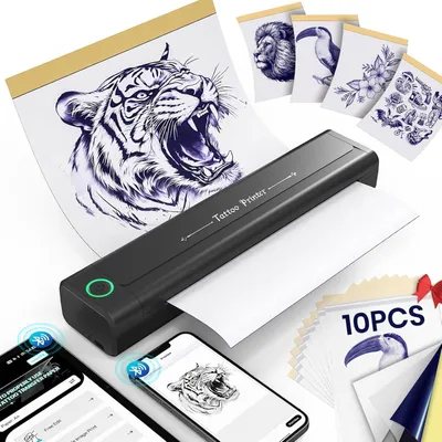 Thermokopiergerät Bluetooth Tattoo Stencil Printer mit 10 Blatt Papier