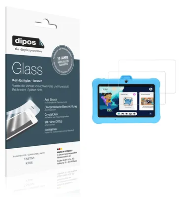 Image de 2x Protection ecrán pour TABTIVI K708 Verre souple Film Protecteur 9H dipos