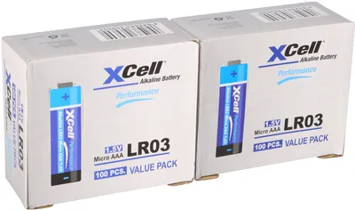 Produktbild von 200x XCell AAA LR03 Micro Super Alkaline 1,5V Batterie