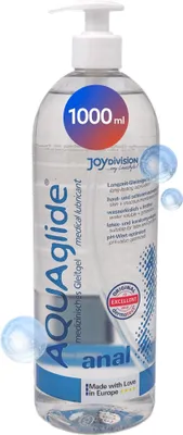 Image de Joydivision Original AQUAglide Anal 1000 ml Lubrifiant, inodore, pH optimisé et transparent, lubrifiant à base d'eau et cristallin, compatible avec les préservatifs en latex