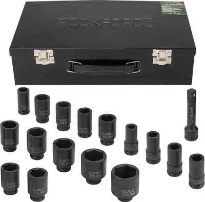 Produktbild von Satz langer Kraftsteckschlüssel 3/4"" 17-50mm 6-kant