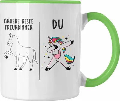 Produktbild von Trendation - Beste Freundin Tasse Mädchen Geschenke Geburtstag Tassen mit Sprüchen (Grün)