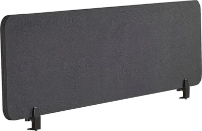 Obrázek produktu pro BELIANI Stolní přepážka tmavě šedá látkový potah 120 x 40 cm domácí kancelář home office