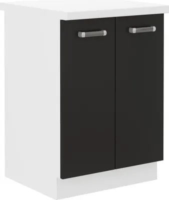 Obrázok produktu pre Dolná dvojdverová skrinka ODONA - šírka 60 cm, čierna / biela