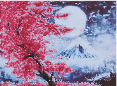 Produktbild von Diamond Dotz Diamond Painting Cherry Blossom Mountain 52x38 cm Kreativset