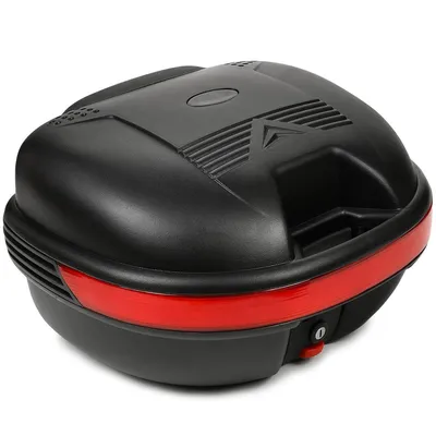 Produktbild von Motorradkoffer Top Case 31L Helmkoffer Roller Schwarz Matt mit Reflektor
