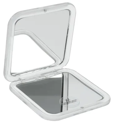 Productafbeelding van Vergrootspiegel - Zakspiegel - 7x vergroting - 8,5 x 8,5 cm - Wit