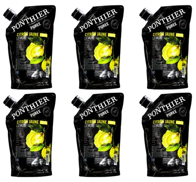 Produktbild von Ponthier ZITRONEN PÜREE Zitrus-Frucht-Püree 6x 1KG