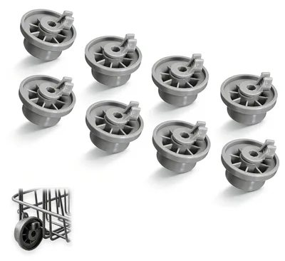 Obrázek produktu pro Sada 8 koleček pro myčku, snadná montáž bez použití nářadí