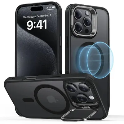 Obrázok produktu pre ESR Classic Hybrid HaloLock Kickstand puzdro pre iPhone 16 Pro – matná čierna
