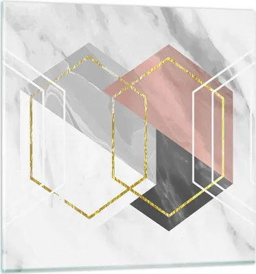 Produktbild von Bilder auf glas - Einteilig - Zahlen Weiß Golden - 70x70cm - Glasbilder - Wandbilder - Bilder - zum Aufhängen bereit - Wanddekoration aus Glas - Glas Bilder - Wandbild auf Glas - GAC70x70-5087
